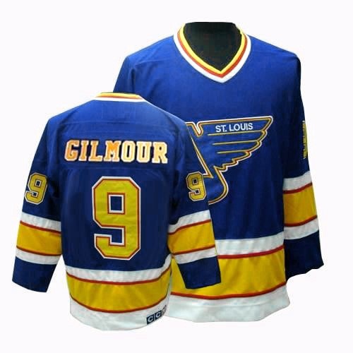 Men's CCM St. Louis Blues 9 Doug Gilmour Blue Throwback Jersey - Premier Men's CCM St. Louis Blues 9 Doug Gilmour Blue Throwback Jersey - Premier