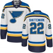 Men's Reebok St. Louis Blues 22 Kevin Shattenkirk White Away Jersey - Authentic