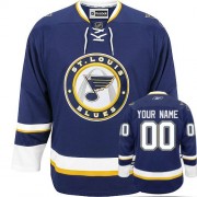 Reebok St. Louis Blues Youth Customized Authentic Navy Blue Third Jersey