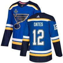 Youth Adidas St. Louis Blues Adam Oates Blue Home 2019 Stanley Cup Final Bound Jersey - Authentic