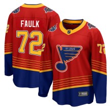Men's Fanatics Branded St. Louis Blues Justin Faulk Red 2020/21 Special Edition Jersey - Breakaway