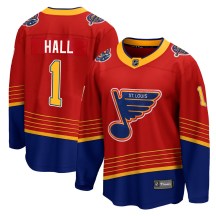 Men's Fanatics Branded St. Louis Blues Glenn Hall Red 2020/21 Special Edition Jersey - Breakaway