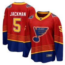 Men's Fanatics Branded St. Louis Blues Barret Jackman Red 2020/21 Special Edition Jersey - Breakaway