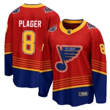 Men's Fanatics Branded St. Louis Blues Barclay Plager Red 2020/21 Special Edition Jersey - Breakaway