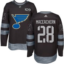Men's St. Louis Blues MacKenzie MacEachern Black Mackenzie MacEachern 1917-2017 100th Anniversary Jersey - Authentic