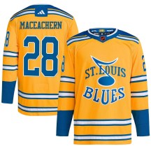 Men's Adidas St. Louis Blues MacKenzie MacEachern Yellow Mackenzie MacEachern Reverse Retro 2.0 Jersey - Authentic