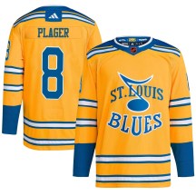 Youth Adidas St. Louis Blues Barclay Plager Yellow Reverse Retro 2.0 Jersey - Authentic