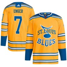 Youth Adidas St. Louis Blues Garry Unger Yellow Reverse Retro 2.0 Jersey - Authentic