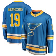 Men's Fanatics Branded St. Louis Blues Jay Bouwmeester Blue Alternate Jersey - Breakaway