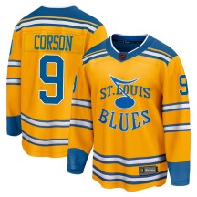 Men's Fanatics Branded St. Louis Blues Shayne Corson Yellow Special Edition 2.0 Jersey - Breakaway