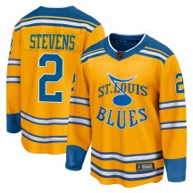 Men's Fanatics Branded St. Louis Blues Scott Stevens Yellow Special Edition 2.0 Jersey - Breakaway