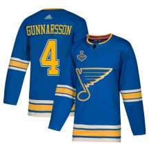 Men's Adidas St. Louis Blues Carl Gunnarsson Blue Alternate 2019 Stanley Cup Final Bound Jersey - Authentic