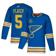 Men's Adidas St. Louis Blues Bob Plager Blue Alternate 2019 Stanley Cup Final Bound Jersey - Authentic