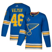Men's Adidas St. Louis Blues Jake Walman Blue Alternate 2019 Stanley Cup Final Bound Jersey - Authentic