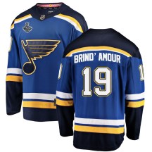 Men's Fanatics Branded St. Louis Blues Rod Brind'amour Blue Rod Brind'Amour Home 2019 Stanley Cup Final Bound Jersey - Breakaway