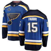 Men's Fanatics Branded St. Louis Blues Robby Fabbri Blue Home 2019 Stanley Cup Final Bound Jersey - Breakaway