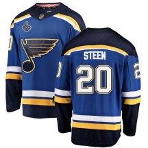 Men's Fanatics Branded St. Louis Blues Alexander Steen Blue Home 2019 Stanley Cup Final Bound Jersey - Breakaway