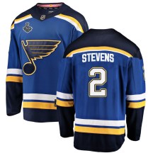 Men's Fanatics Branded St. Louis Blues Scott Stevens Blue Home 2019 Stanley Cup Final Bound Jersey - Breakaway