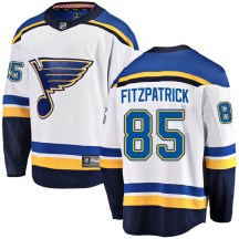 Men's Fanatics Branded St. Louis Blues Evan Fitzpatrick White Away Jersey - Breakaway