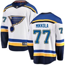 Men's Fanatics Branded St. Louis Blues Niko Mikkola White Away Jersey - Breakaway