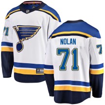 Men's Fanatics Branded St. Louis Blues Jordan Nolan White Away Jersey - Breakaway