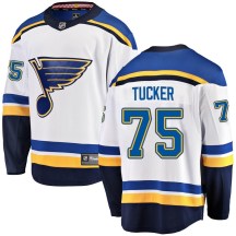 Men's Fanatics Branded St. Louis Blues Tyler Tucker White Away Jersey - Breakaway