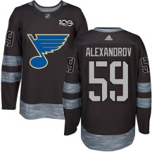 Youth St. Louis Blues Nikita Alexandrov Black 1917-2017 100th Anniversary Jersey - Authentic
