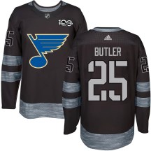Youth St. Louis Blues Chris Butler Black 1917-2017 100th Anniversary Jersey - Authentic