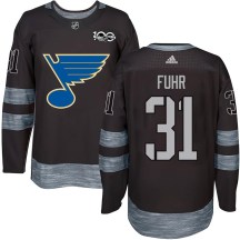 Youth St. Louis Blues Grant Fuhr Black 1917-2017 100th Anniversary Jersey - Authentic