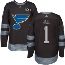 Youth St. Louis Blues Glenn Hall Black 1917-2017 100th Anniversary Jersey - Authentic