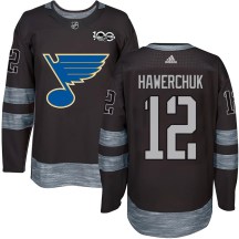 Youth St. Louis Blues Dale Hawerchuk Black 1917-2017 100th Anniversary Jersey - Authentic