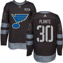 Youth St. Louis Blues Jacques Plante Black 1917-2017 100th Anniversary Jersey - Authentic