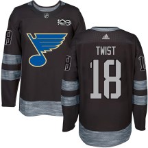 Youth St. Louis Blues Tony Twist Black 1917-2017 100th Anniversary Jersey - Authentic
