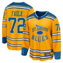 Youth Fanatics Branded St. Louis Blues Justin Faulk Yellow Special Edition 2.0 Jersey - Breakaway