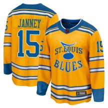 Youth Fanatics Branded St. Louis Blues Craig Janney Yellow Special Edition 2.0 Jersey - Breakaway