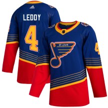 Men's Adidas St. Louis Blues Nick Leddy Blue 2019/20 Jersey - Authentic