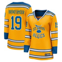 Women's Fanatics Branded St. Louis Blues Rod Brind'amour Yellow Rod Brind'Amour Special Edition 2.0 Jersey - Breakaway