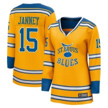 Women's Fanatics Branded St. Louis Blues Craig Janney Yellow Special Edition 2.0 Jersey - Breakaway