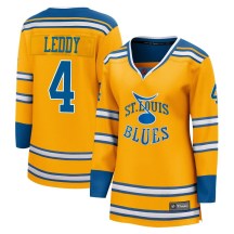 Women's Fanatics Branded St. Louis Blues Nick Leddy Yellow Special Edition 2.0 Jersey - Breakaway