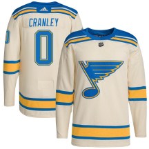 Men's Adidas St. Louis Blues Will Cranley Cream 2022 Winter Classic Player Jersey - Authentic