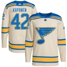 Men's Adidas St. Louis Blues Kasperi Kapanen Cream 2022 Winter Classic Player Jersey - Authentic