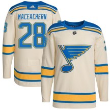 Men's Adidas St. Louis Blues MacKenzie MacEachern Cream Mackenzie MacEachern 2022 Winter Classic Player Jersey - Authentic