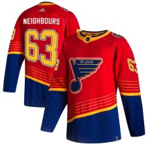 Men's Adidas St. Louis Blues Jake Neighbours Red 2020/21 Reverse Retro Jersey - Authentic
