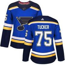 Women's Adidas St. Louis Blues Tyler Tucker Blue Home Jersey - Authentic