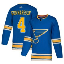 Men's Adidas St. Louis Blues Carl Gunnarsson Blue Alternate Jersey - Authentic