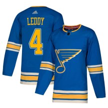Men's Adidas St. Louis Blues Nick Leddy Blue Alternate Jersey - Authentic