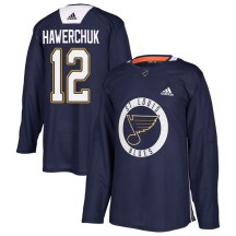 Youth Adidas St. Louis Blues Dale Hawerchuk Blue Practice Jersey - Authentic