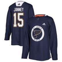 Youth Adidas St. Louis Blues Craig Janney Blue Practice Jersey - Authentic