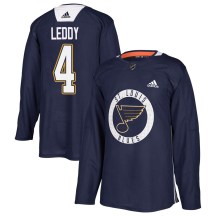 Youth Adidas St. Louis Blues Nick Leddy Blue Practice Jersey - Authentic