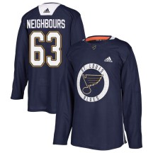 Youth Adidas St. Louis Blues Jake Neighbours Blue Practice Jersey - Authentic